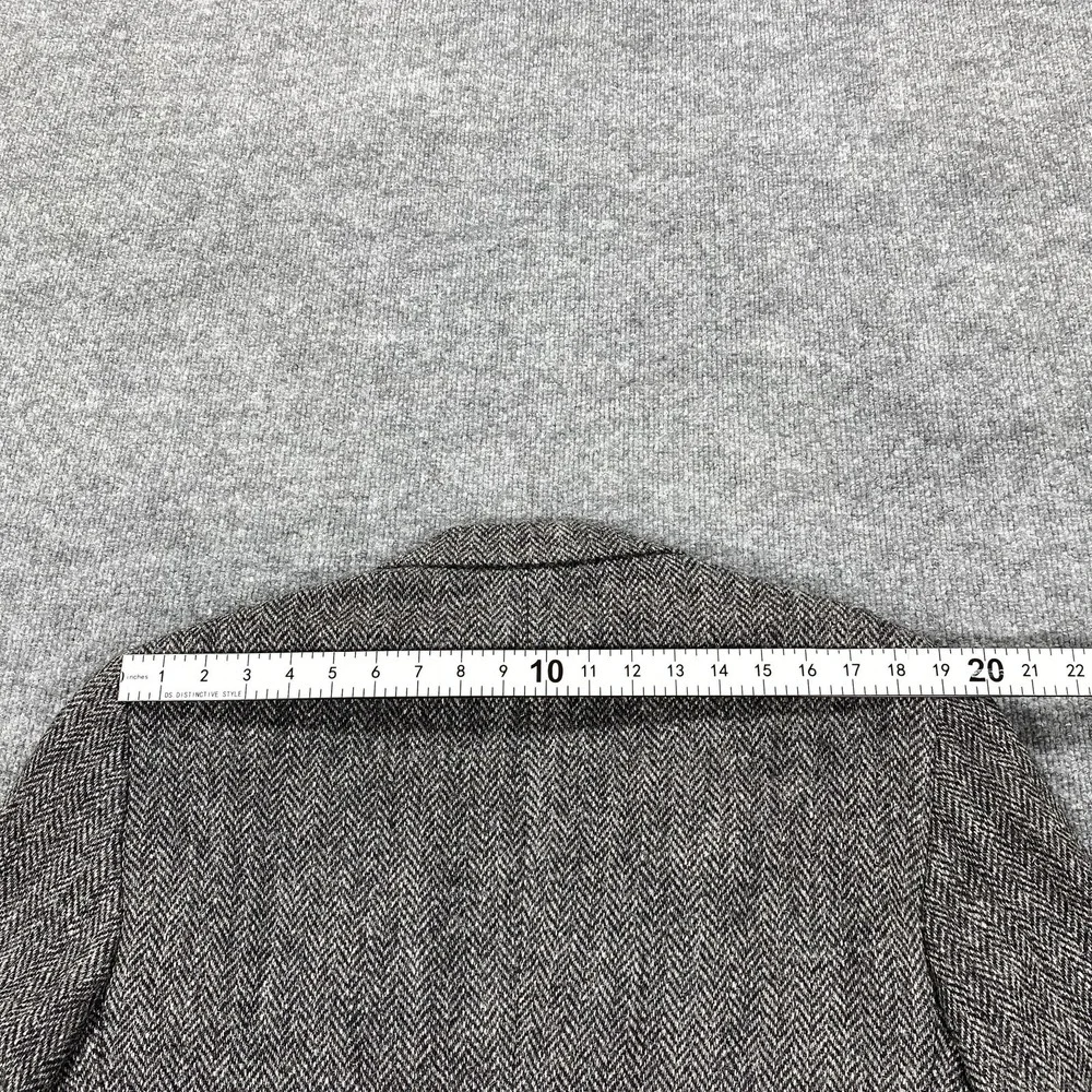 Harris Tweed Sport‎ Coat Mens 44 Gray Herringbone Wool Two Button Lined
